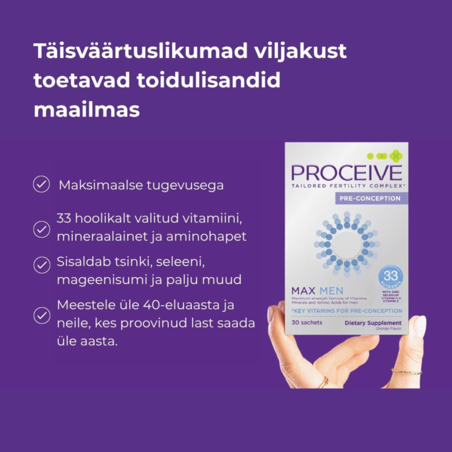 Proceive® Max Men -  toidulisand meestele viljakuse tõstmiseks