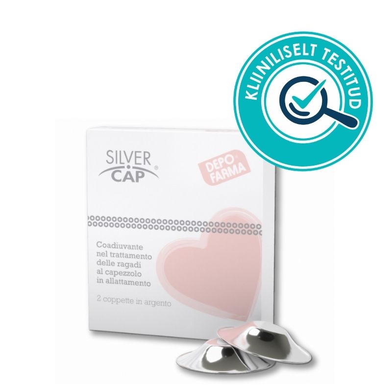 Hõbedast nibukaitsmed valulike ja lõhenenud rinnanibude kaitseks imetamise ajal