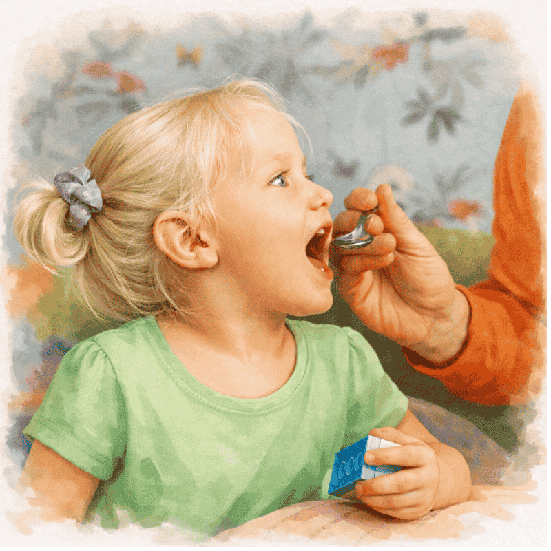 Laps võtab siilikübarasiirupit – Immumed